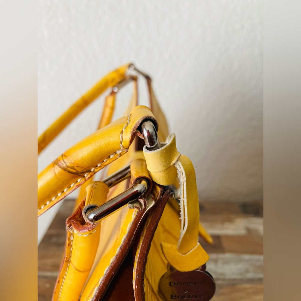 Dooney & Bourke Croc Embossed Alto Leather Shoulder Bag -MADE IN ITALY - Picture 7 of 16